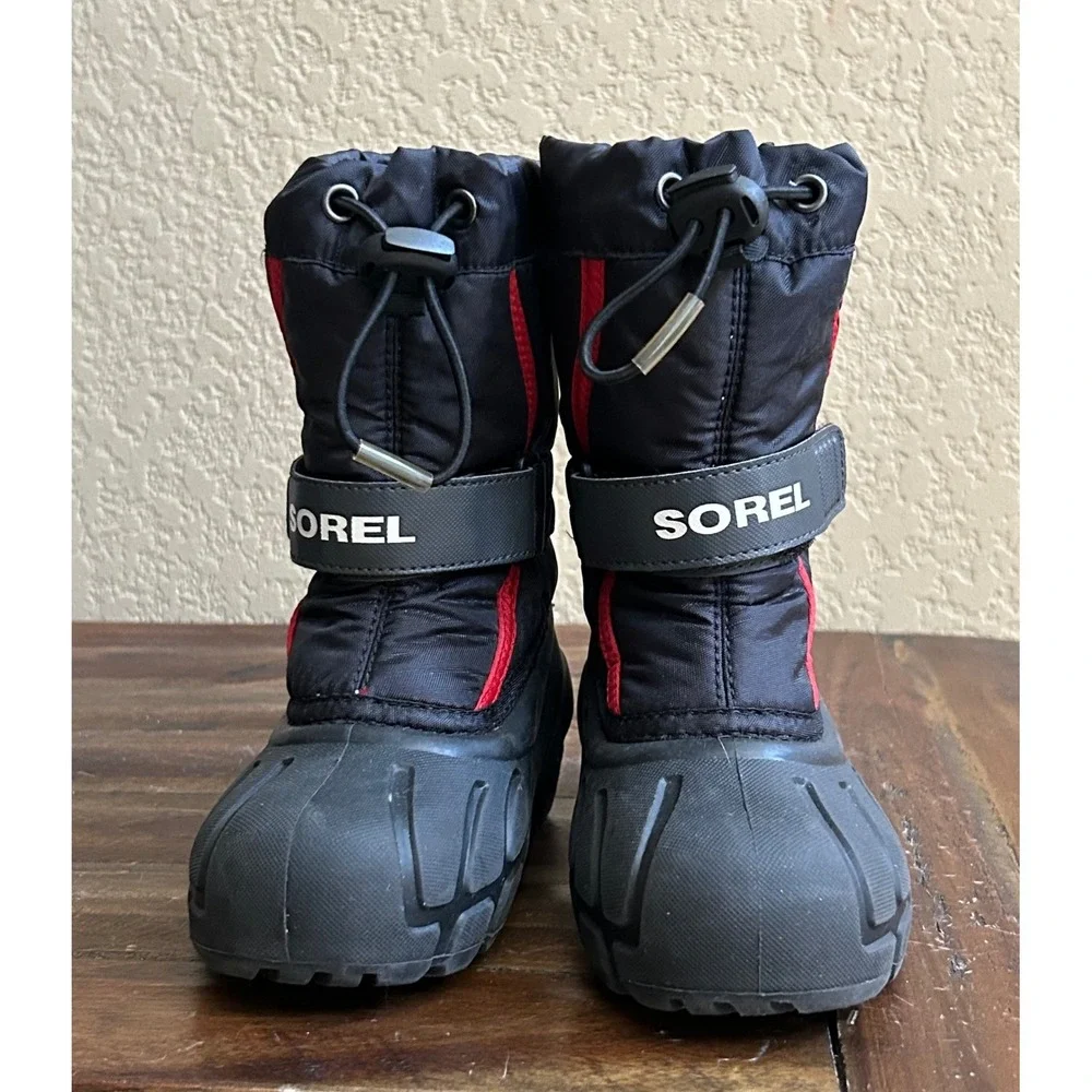 Sorel Toddler Boys Snow Boots Size 9 Waterproof Insulated Removable Liners